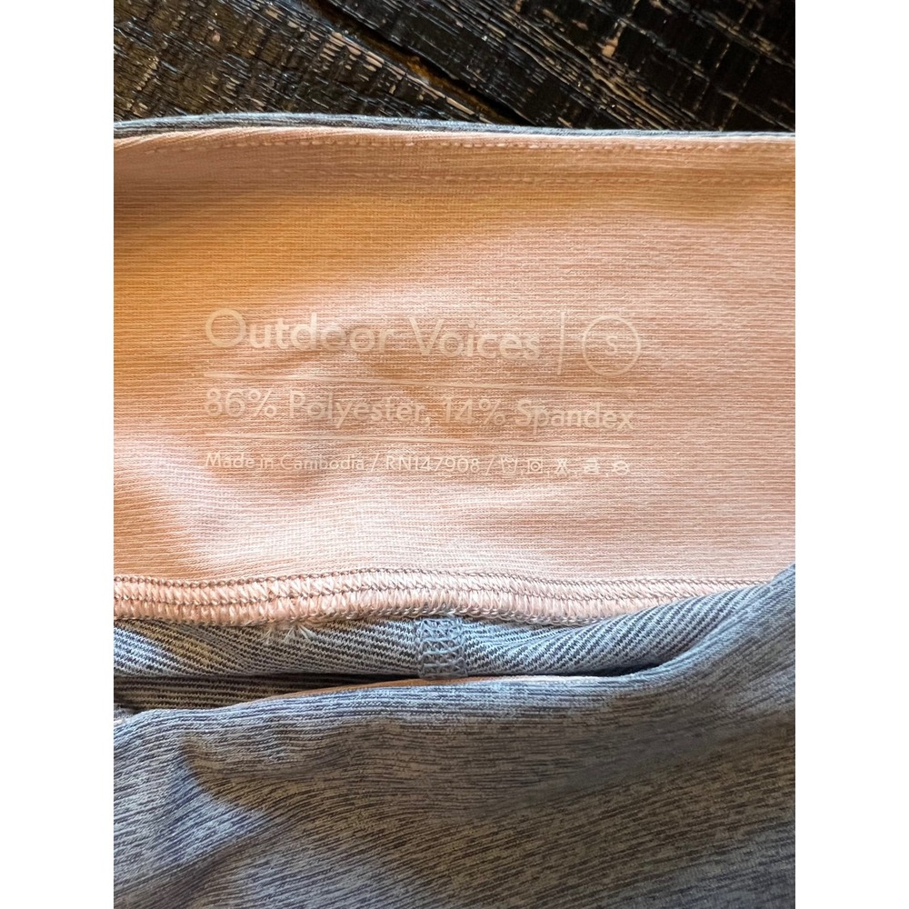 Outdoor Voices Springs 7/8 Leggings Colorblock Blue Grey Pink Women Size Small - Picture 3 of 4